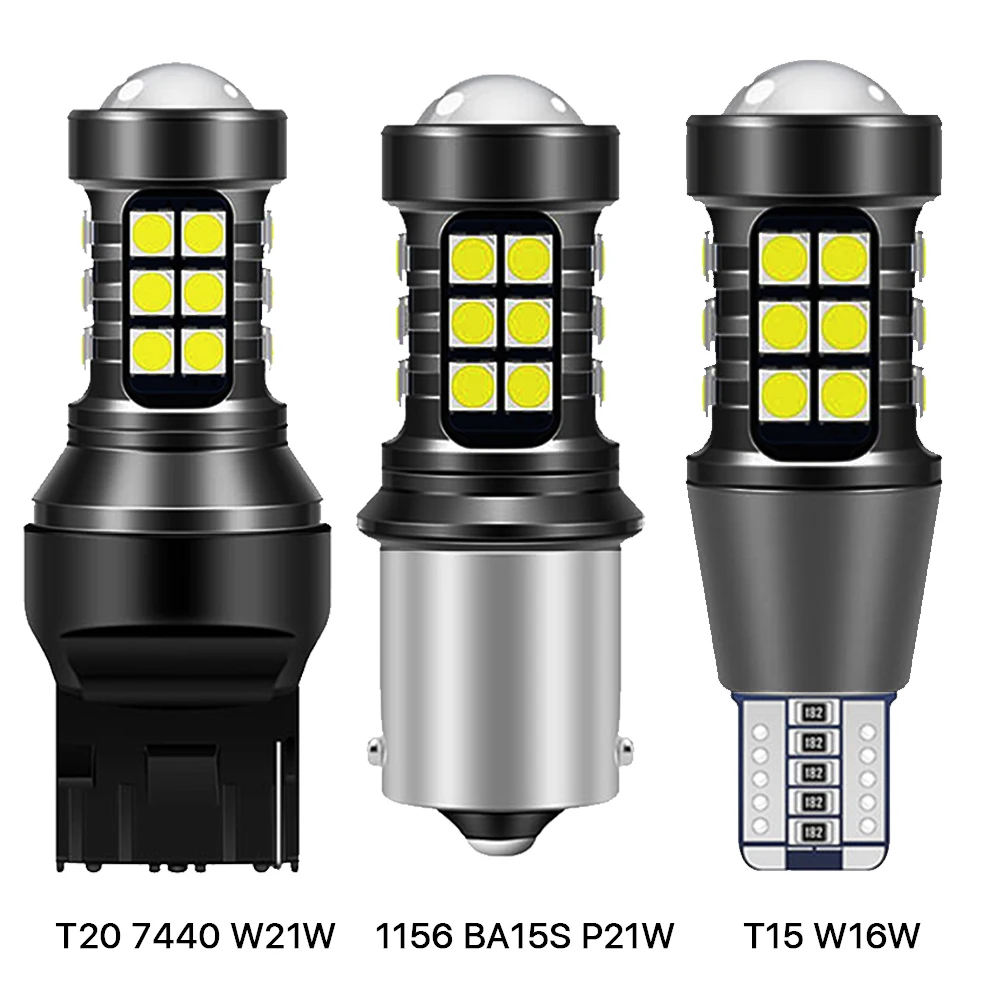 

2 PCs 27-smd3030 CANbus LED bulb no error 1156 BA15s p21w car reverse lamp T15 w16w 7440 w21w T20