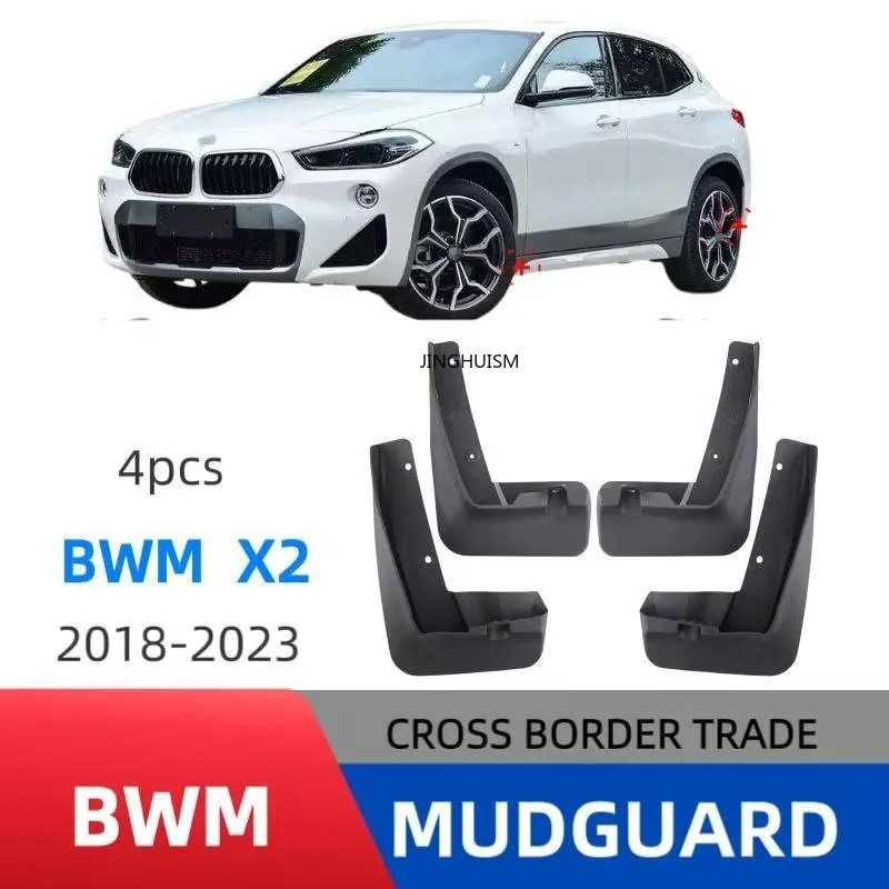 Mudguards FOR BMW X2 F39 2018-2023 Automotive Fender Mudguard Vehicle Exterior Decor ABS Protective Accessories