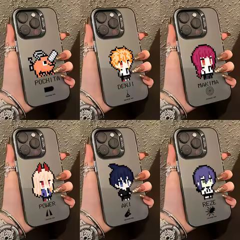 lovely pixel Matte Phone Case for Oppo A5x A5 A3x A60 A79 A98 A1 A78 A58 A38 A18 A57 A76 A17 A94 A74 F29 Pro 4G 5G chainsaw man