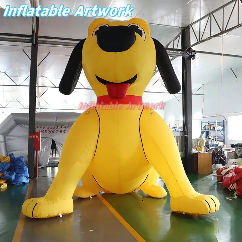 

Customized Adult Birthday Theme Giant Yellow Inflatable Puppy Dog for Stage Decoration Toy