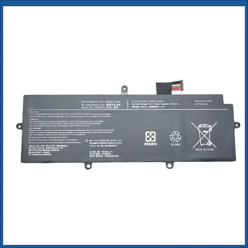 15.4V 42Wh/2700mAh PA5331U-1BRS Laptop Battery for Toshiba Dynabook Portege A30-E X30L-G R30-A R30-E-10K Terca A40-E