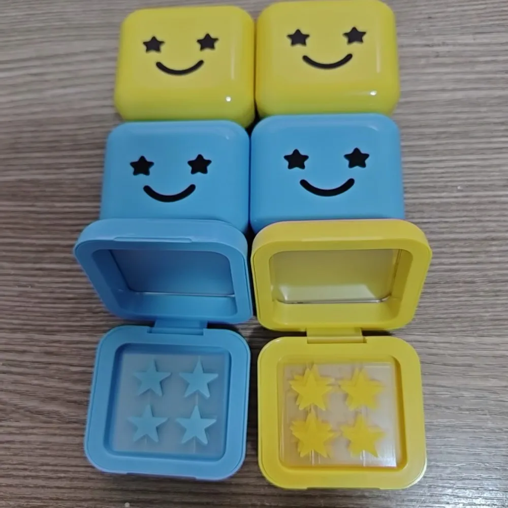 ملصقات تزيين على شكل نجمة ملونة لطيفة - ملصقات غطاء حب الشباب المائية، خافي عيوب لطيف مع صندوق تخزين مرآة المكياج #3