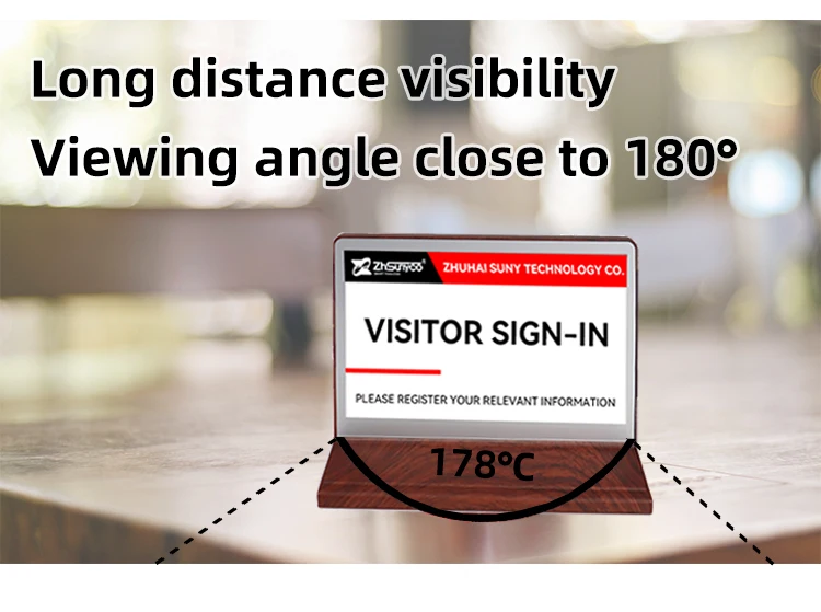 7.5 inch Double-Sided Electronic Conference E Ink Nameplate Table Digital Name Signs Electric Ink Screen