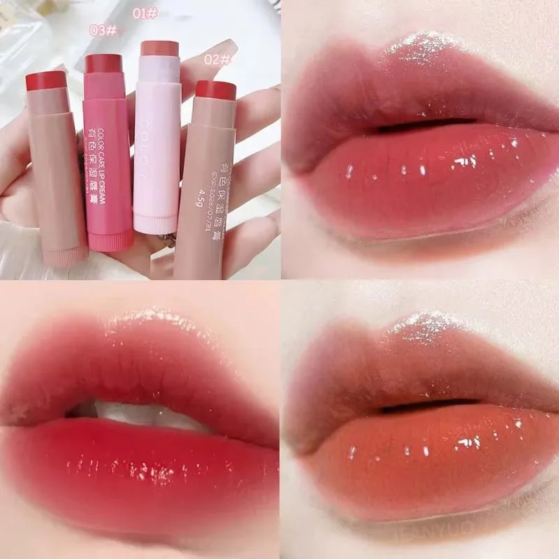1/3-Piece Tinted Moisturizing Lip Balm Hydrating Long-Lasting, Fade Lip Lines, Prevent Chapping Lip Balm Lipstick Makeup Set