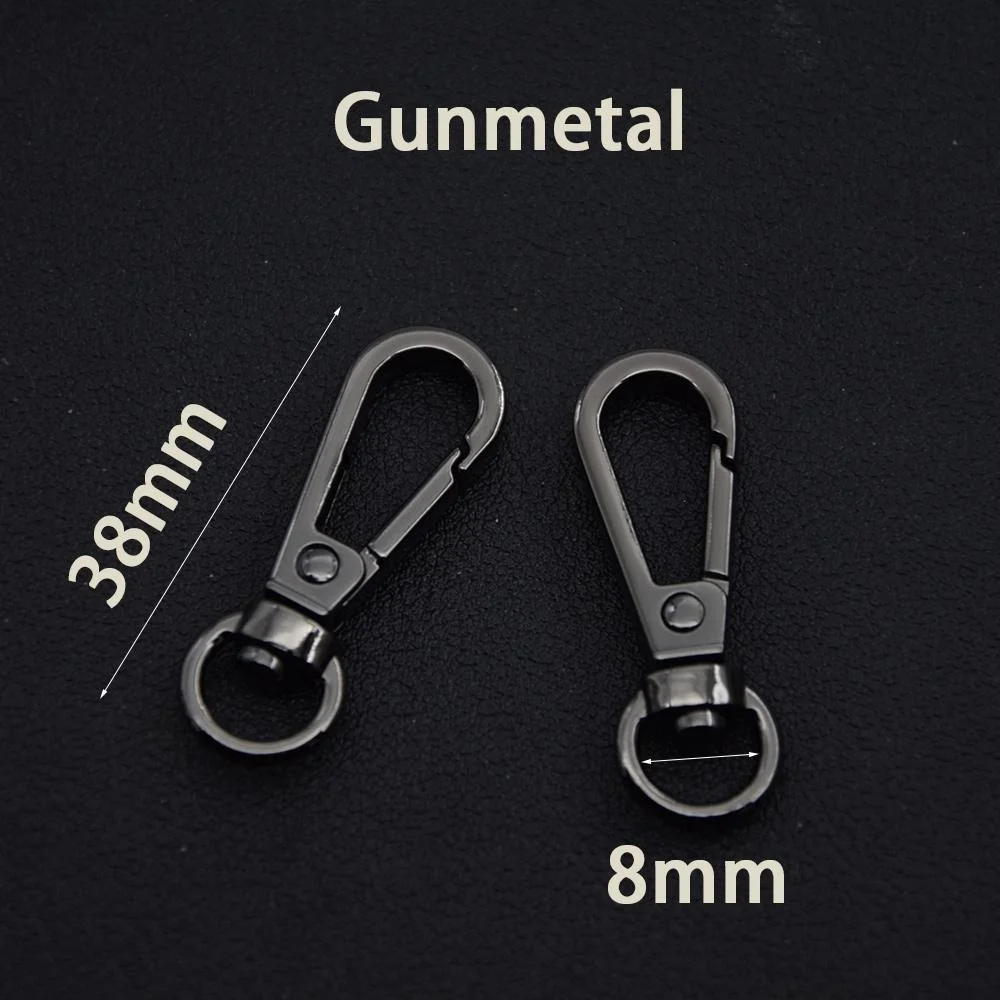 5pcs Metal Lobster Clasp Keychain Swivel Hooks Webbing Strap Clips Buckle Bag Connector DIY Hardware Accessories