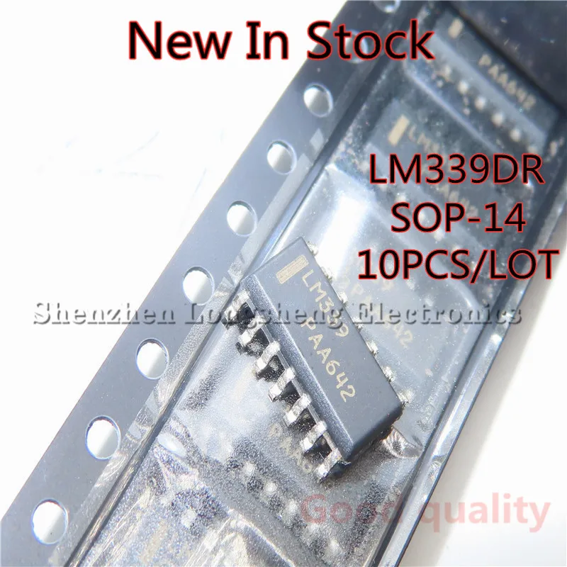 10PCS/LOT NEW  LM339 LM339DR SMD SOP-14 Quad Voltage Comparator New In Stock