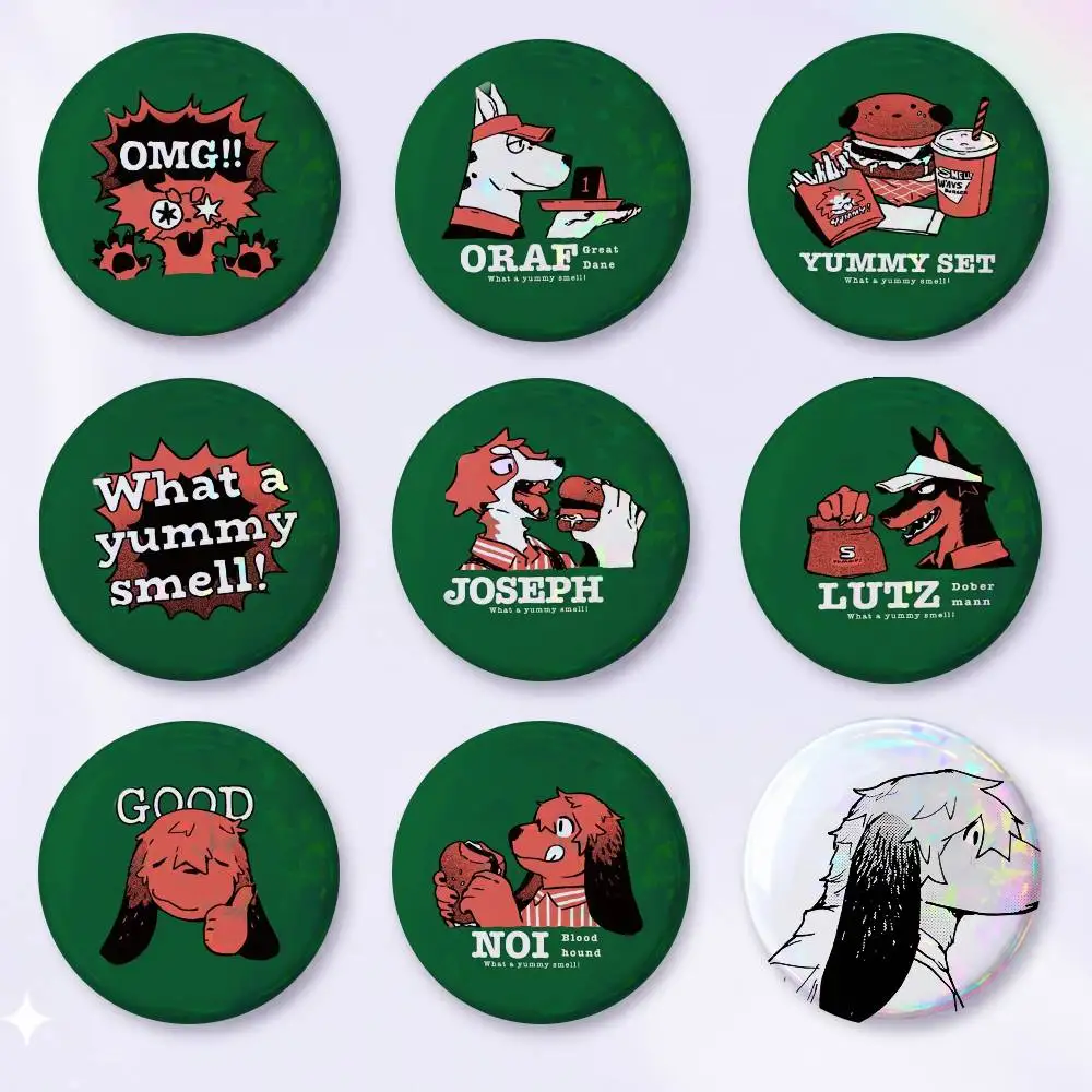 A-Cartoon S-SMELL N-Nagabe Anime Round Badges, Brooches, Clothing Accessories, Birthday Gifts, Anime Conventions