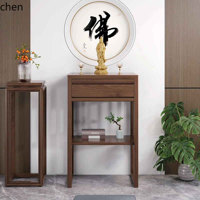 ZML new incense case Buddha table, tribute table, living room, small offering table, Buddhist shrine and shrine integrated