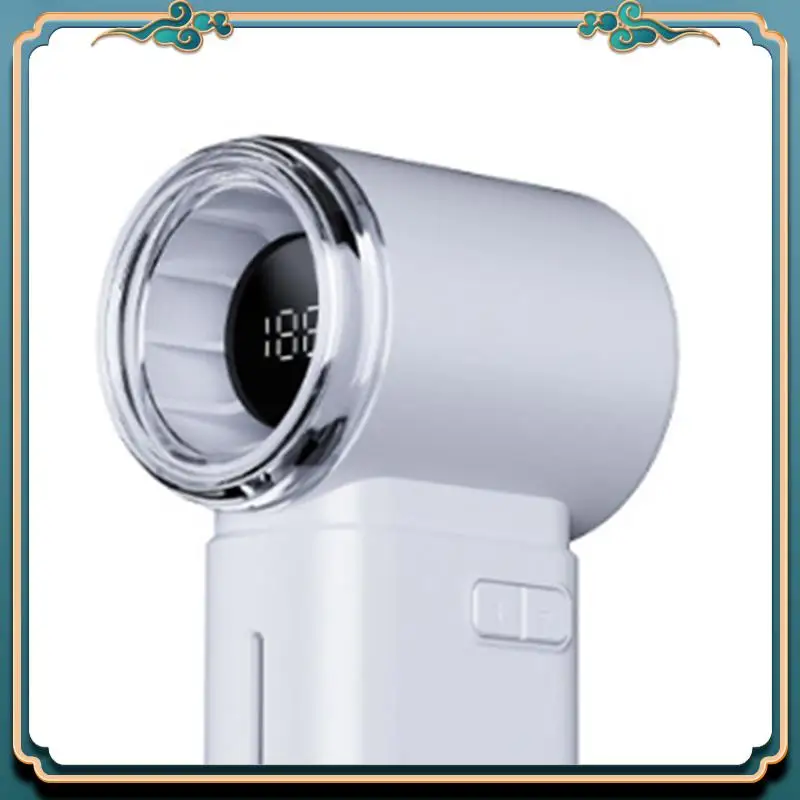 (جديد) - مروحة محمولة ذات شاشة ذكية مع رذاذ تبريد الثلج، 199 خيارًا للسرعة، شحن USB صغير للاستخدام أثناء التنقل