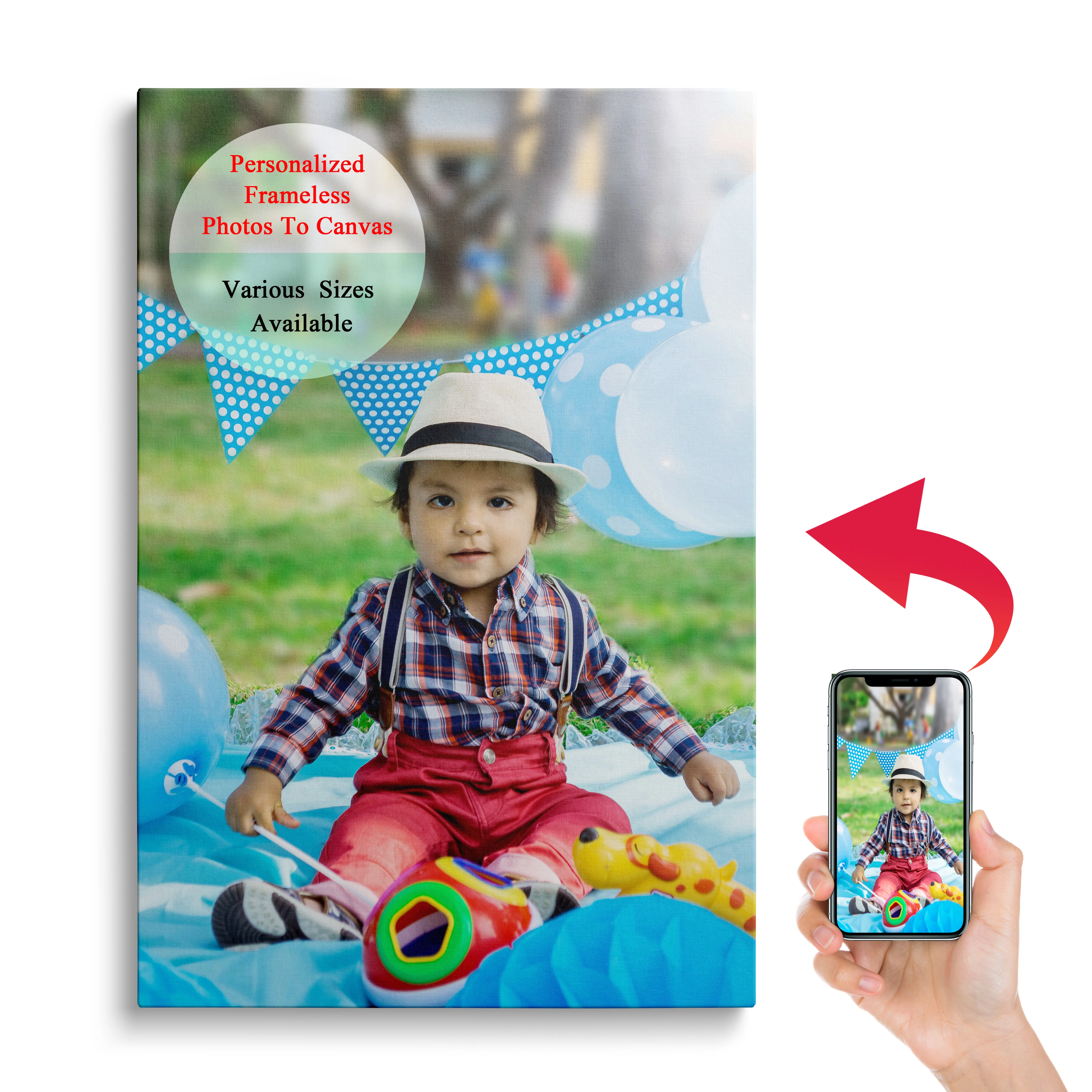 

Custom Canvas Prints Personalized Photo Wall Art for Family Pets Weddings Birthdays - Ideal Home Decor Gift for Loved Ones