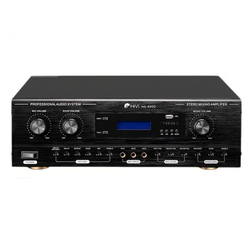 CHN 2027 Hivi-HA-8300 Karaoke Conference Stage Professional KTV Speaker Fixed Resistance Bluetooth USB Amplifier