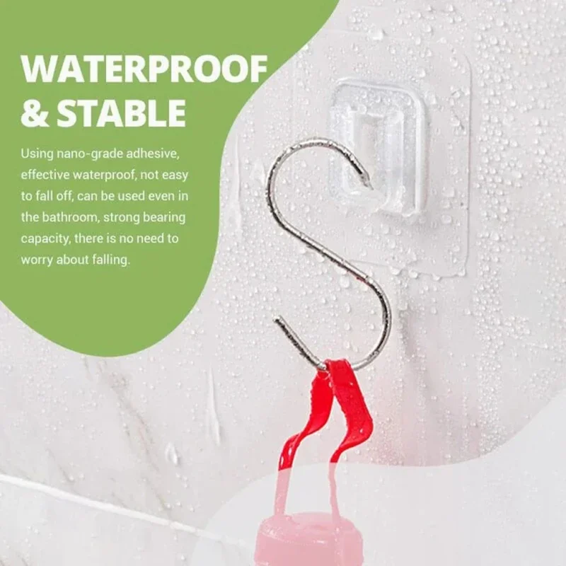 Double-Sided Adhesive Wall Strong Hooks Hanger Suction Cup Sucker Wall Storage Holder For Kitchen Bathroom bedroom