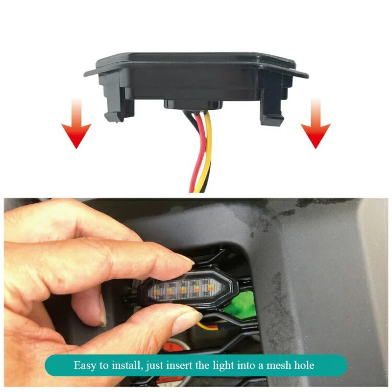 مصابيح أمامية ليد لسوزوكي جيمني ، ضوء كهرماني أبيض ، مصابيح خارجية ، JB64 ، JB74 ، من من من من من الخارج ، من من من الخارج ، إلى الخارج