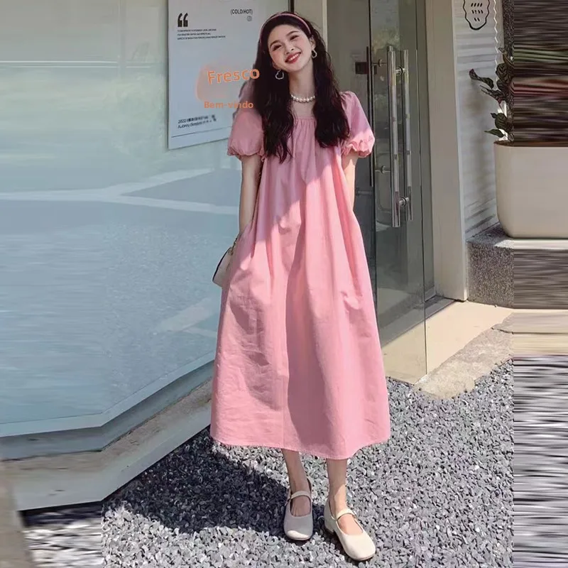 maternity-dress-summer-new-style-fashionable-loose-long-skirt-cover-belly-elegant-atmosphere-korean-style-a-line-dress