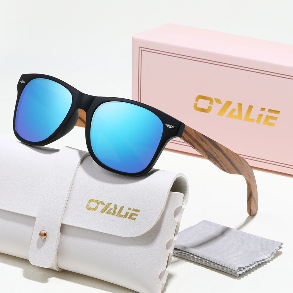 

Oyalie Fashionable Natural Wooden Temple Square Frame Sunglasses, Classic Square Frame Design, Simple yet Elegant, the Temple Part Is Made of Wood, with a Natural and Unique Texture, Suitable for Various Styles of Wear
