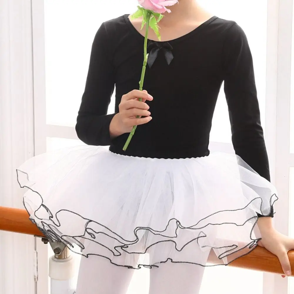 

Модная 4-слойная юбка-пачка для девочек, тюлевая сетка, балетные юбки, пышная танцевальная юбка-петти, детская