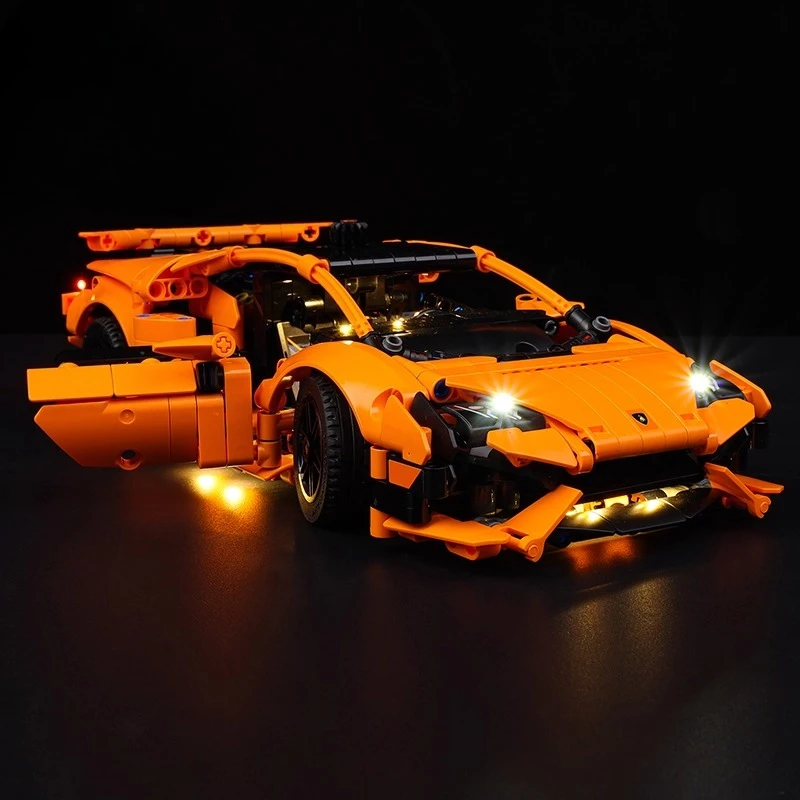 No Model LED Lighting Set Suitable for LEGO Technic Lamborghini Huracán Tecnica Orange 42196(Excluding Building Blocks)