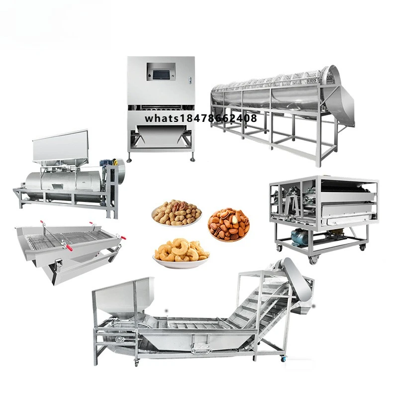 Multi-Functional Nut Shelling Line for Walnut Almond Cashew Hazelnut Pecan Processing Plant
