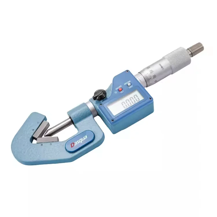 

3 Flutes IP65 Water Proof Carbide Tipped Digital V-anvil Micrometer With Ratchet