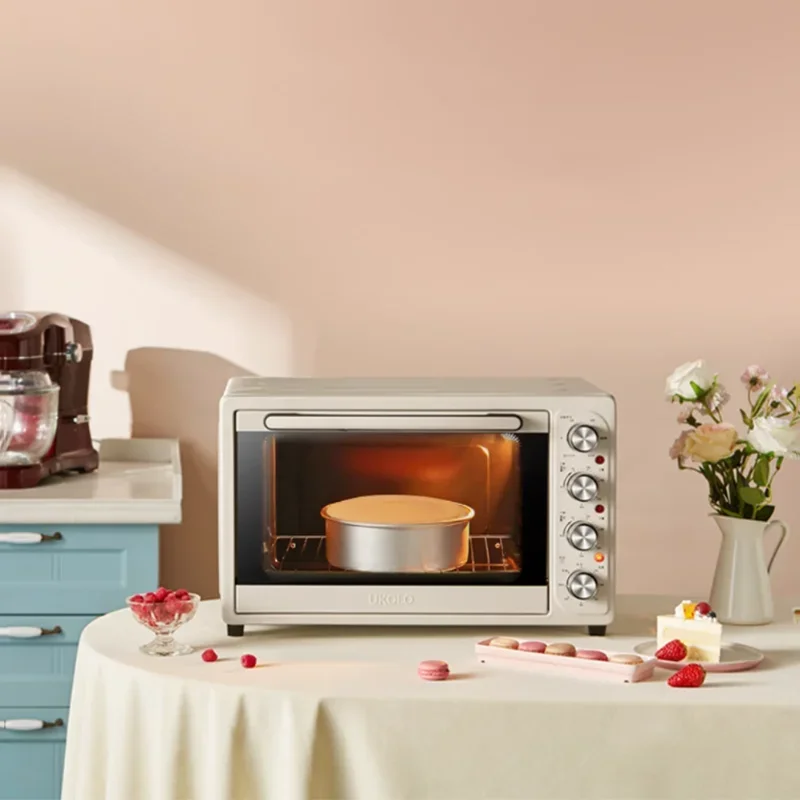 

With Rotisserie Electric Oven Household Baking Equipment 52L Multi-functional Electric Oven For Pizza Cake Bread Toaster Oven