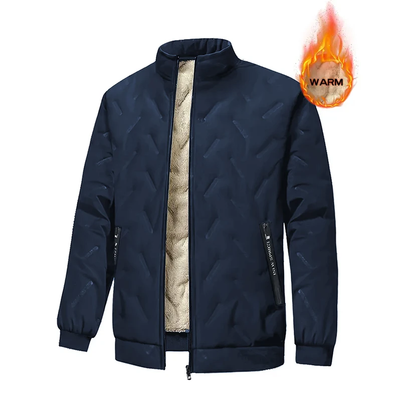 Neue Winddichte Herrenjacken, Wasserabweisende Freizeitjacken mit Reißverschluss, Schwere Parkas, Sportliche Outdoor-Warme Dicke Streetwear – Detail 5