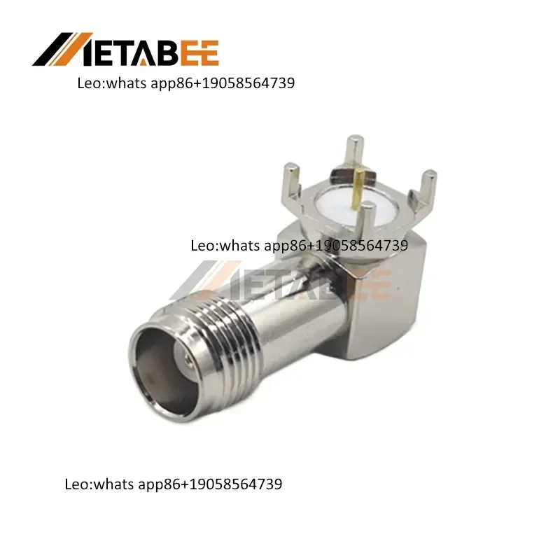 TNC Female Jack 90 Degree Right Angle Thru Hole PCB Mount