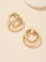 Round Hollow Out Drop Earrings For Daily - Image 2