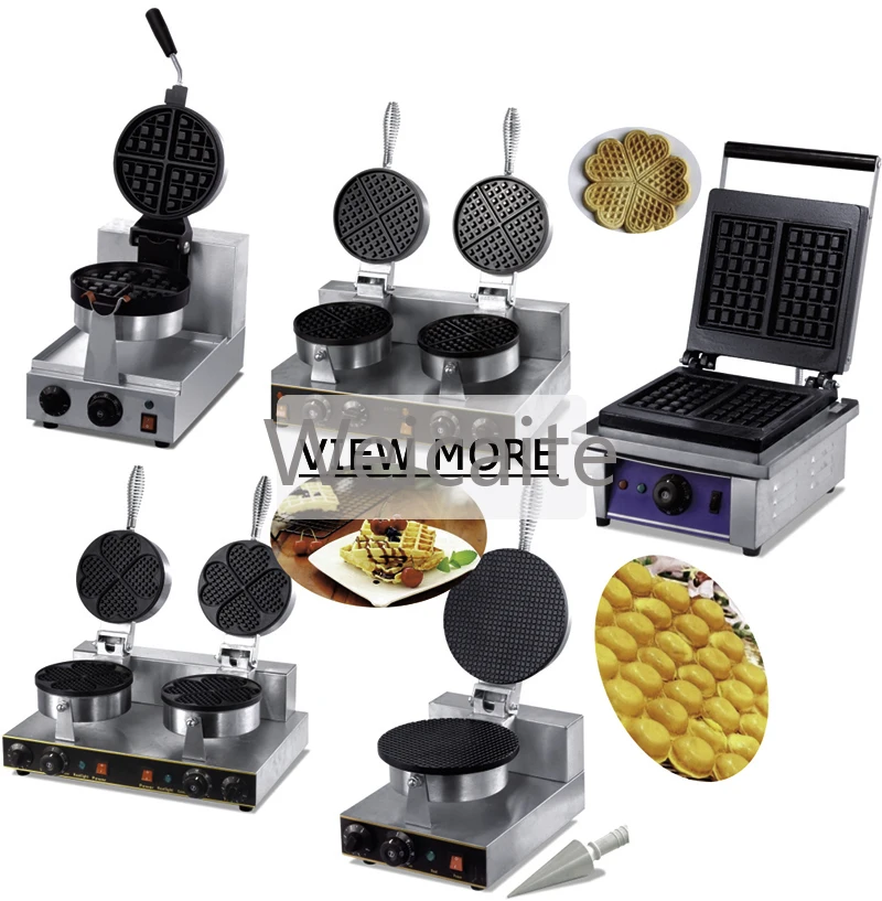 Commercial Stainless Steel Iron Machine New Condition Baking Tool Ice Cream Cone Waffle Machine Shape Roller Restaurant Use