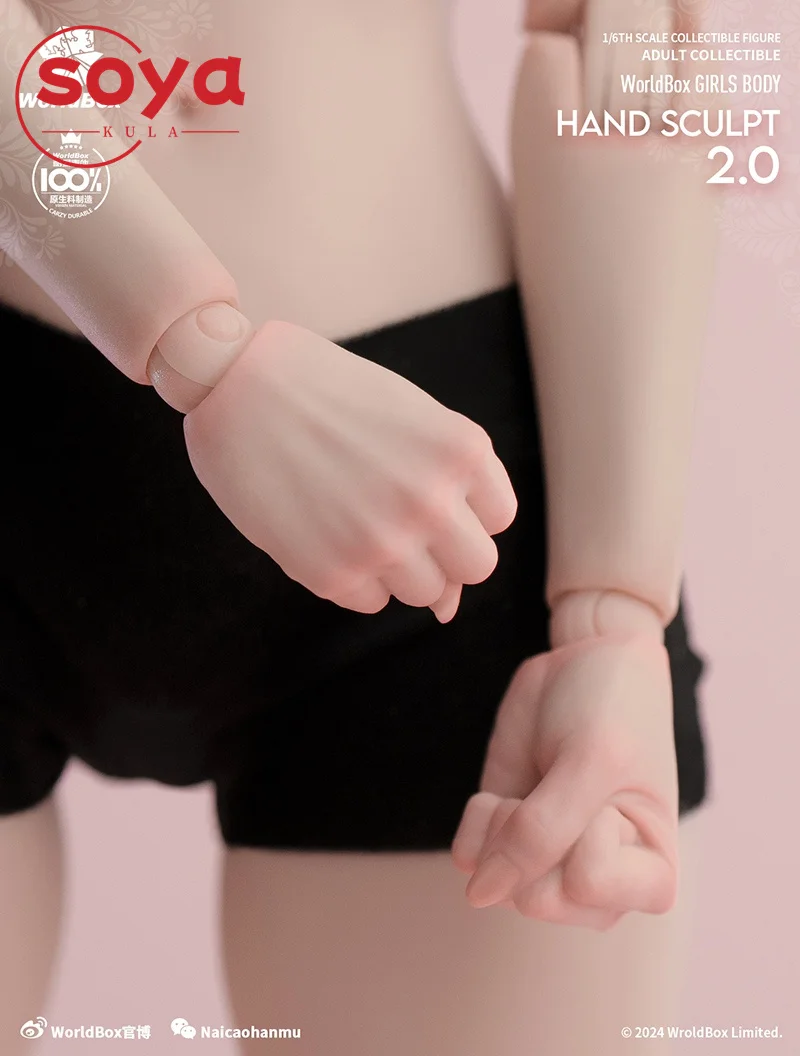 Worldbox AT209 1/6 Schaal 3 Paar Vervangbare Handen Model Bleke/Lichtbruine Huid Fit 12 "Vrouwelijke soldaat Action Figure Body