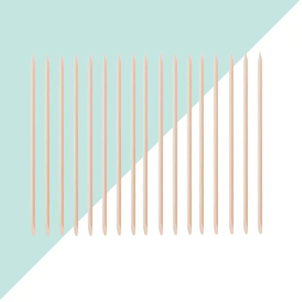 

200Pcs Nail Care Orange Wood Stick Double-End Manicure Pushers Dead Skin Remover Cuticle Cleaner Nail Art Tools for Home Shop
