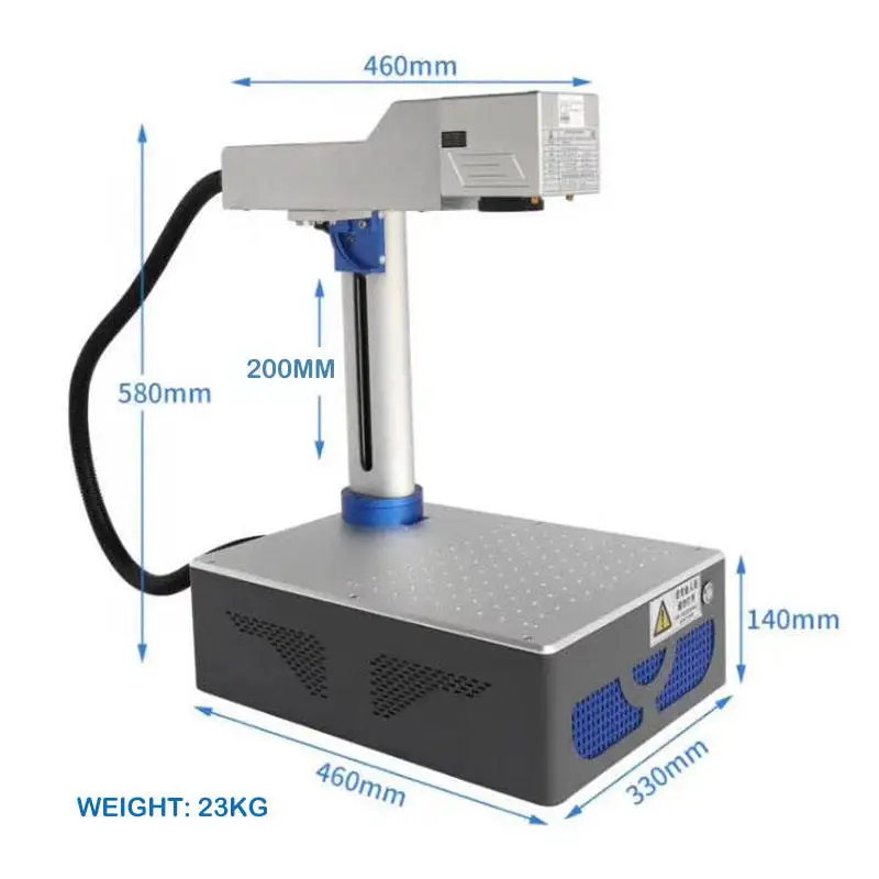 Mini macchina per marcatura laser di nuovo design con macchina per marcatura laser portatile di potenza 20w 30w 50w per metallo