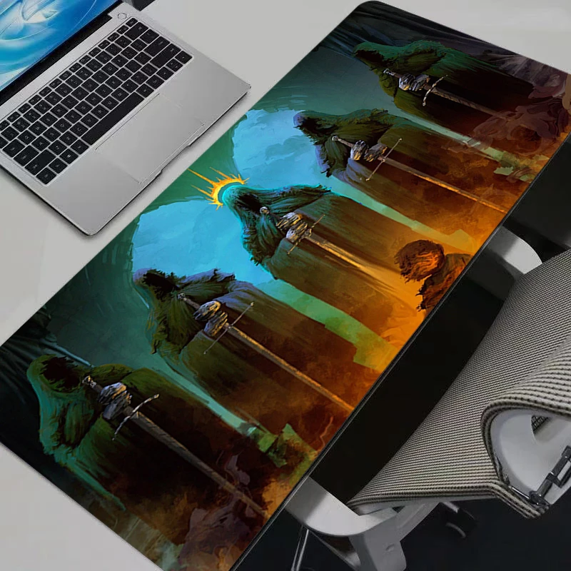 Mouse pads l-senhor dos anéis gaming mousepad computador grande tapete de mesa teclado de escritório tapete anime xxl gamer mouse pad