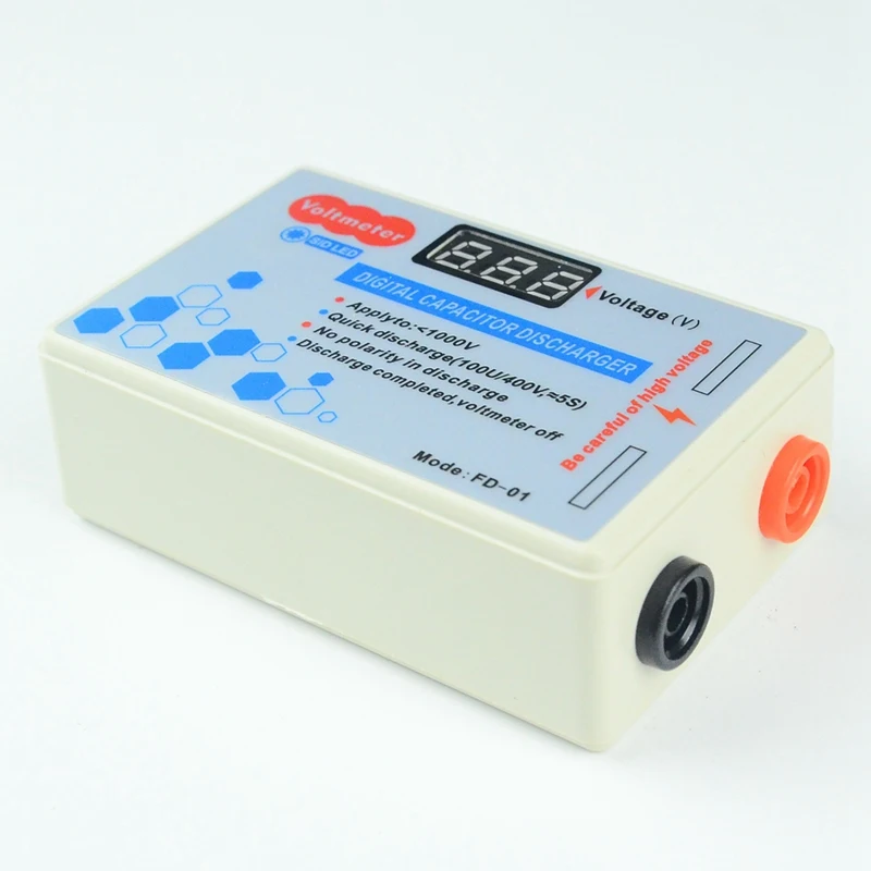 1000V Battery Capacitor Fast Discharge High Voltage Discharge Tool Electronic Repair Digital Capacitor Discharger-A12I