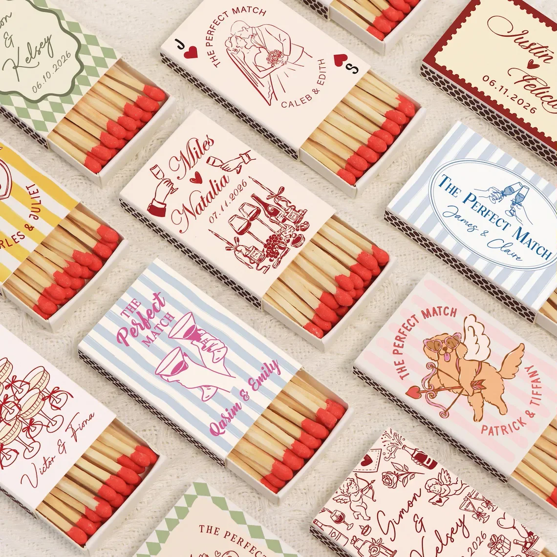 Personalized Retro Birthday Matchboxes Custom Photo Matchbook Bulk Party Favor Milestone Birthday Decor Guest Gift For 30th 40th view 4