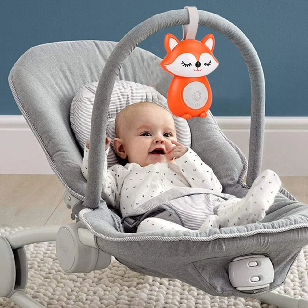 آلة الضوضاء البيضاء المحمولة مهديء للأطفال مع 5 موسيقى خفيفة للأطفال الصغار آلة صوت النوم المفتوقة