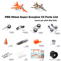 FMS 90mm Super Scorpion V2 Ducted Fan Jet Parts Retract Landing Gear Set System Motor ESC Servo RC Airplane Model Plane Spare