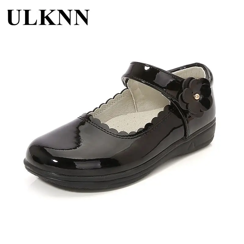 

Students Leather Leather School Shoes Princess Flats Black Children's Cuhk Campus Girl's Black Single Shoes Etiquette Size 28-41