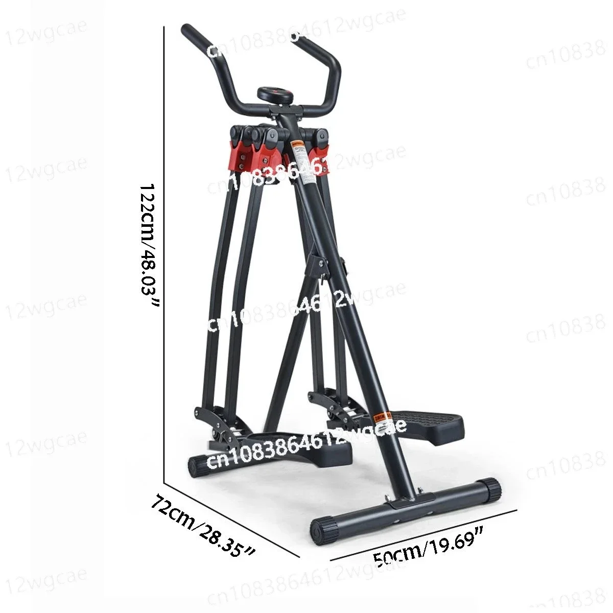 HomeGym Equipment Air Walker Fitness Exercise Stepper Cardio Machine Indoor Cycling Bikes LCD Display Soft Handle Bar Pedal Bike