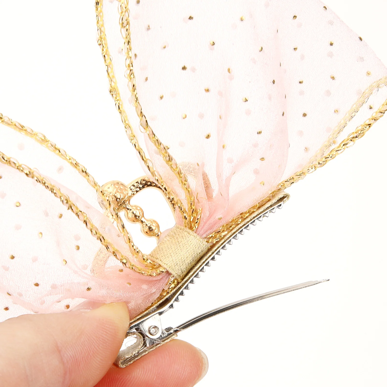 

2Pcs Bow Hair Clips Girls Crown Bowknot Hairpins Metal Lace Bows for Women Girls Daily Party Accessories Hair Bows