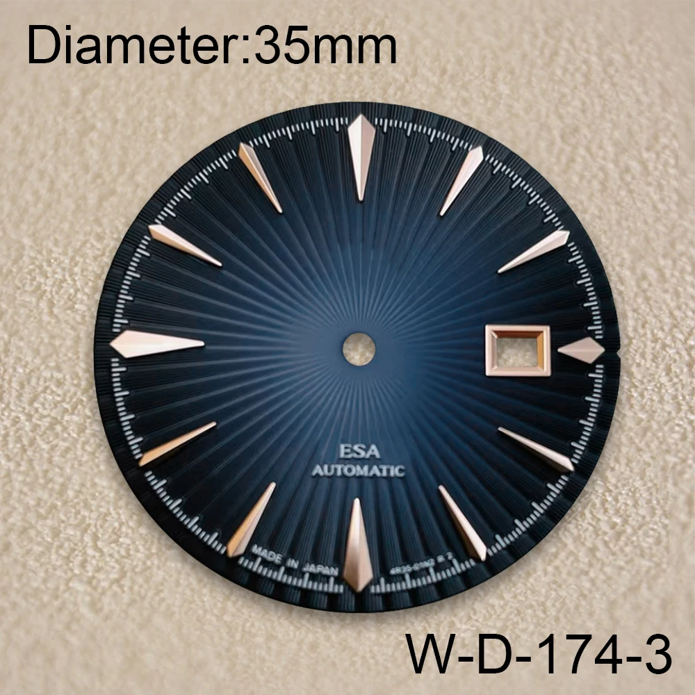 Cadran Cocktail avec Logo S 35mm, adapté au mouvement japonais NH35, cadran rouge de haute qualité, accessoires de Modification de montre