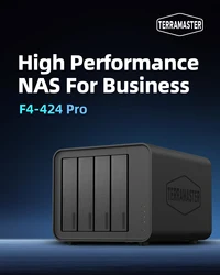 TERRAMASTER-F4-424 Pro NAS Storage - 4Bay Core i3 8-Core 8-Thread CPU, 32GB DDR5 RAM, almacenamiento conectado a la red (sin disco)