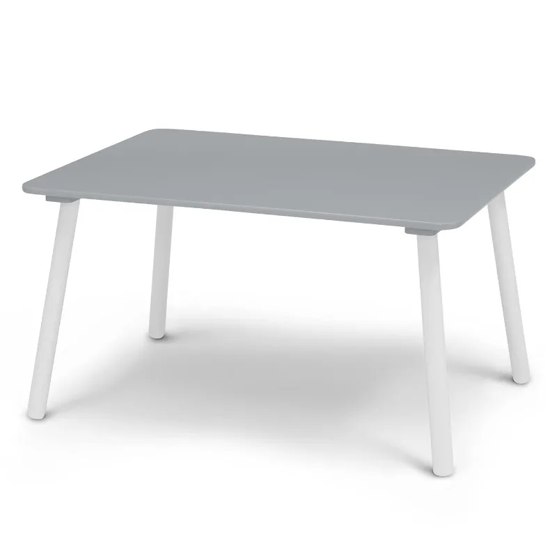 Conjunto de mesa e cadeira infantil, ideal para artesanato, hora do lanche, lição de casa e muito mais, 4 cadeiras incluídas