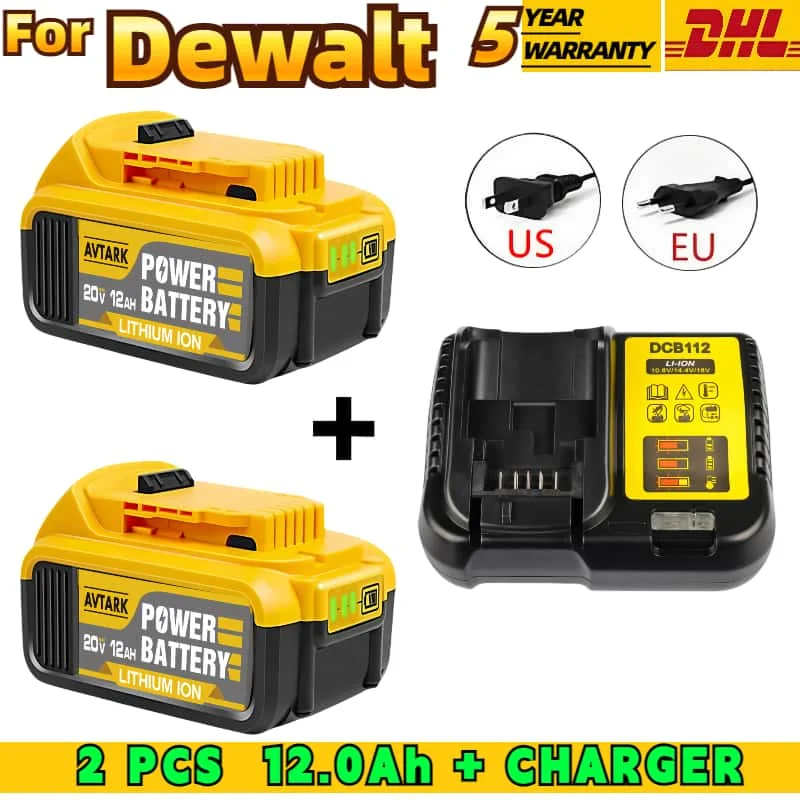 

Original For Dewalt 20V DCB200 8Ah12Ah Replacement Lithium Battery suitble for Dewalt DCB184 DCB182 DCB180 DCB206 DCB205 DCB204