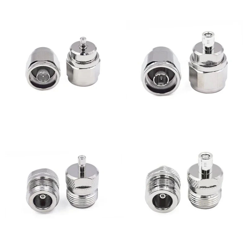 2pcs L16 N To SMB Adapter N to SMB Male Plug & Female Jack RF Coaxial connector Straight Test Converters