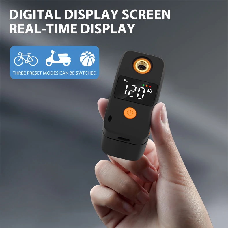 

120PSI Mini Electric Air Pump Portable Bicycle Cordless Inflator Outdoor Road MTB Bike Accessories