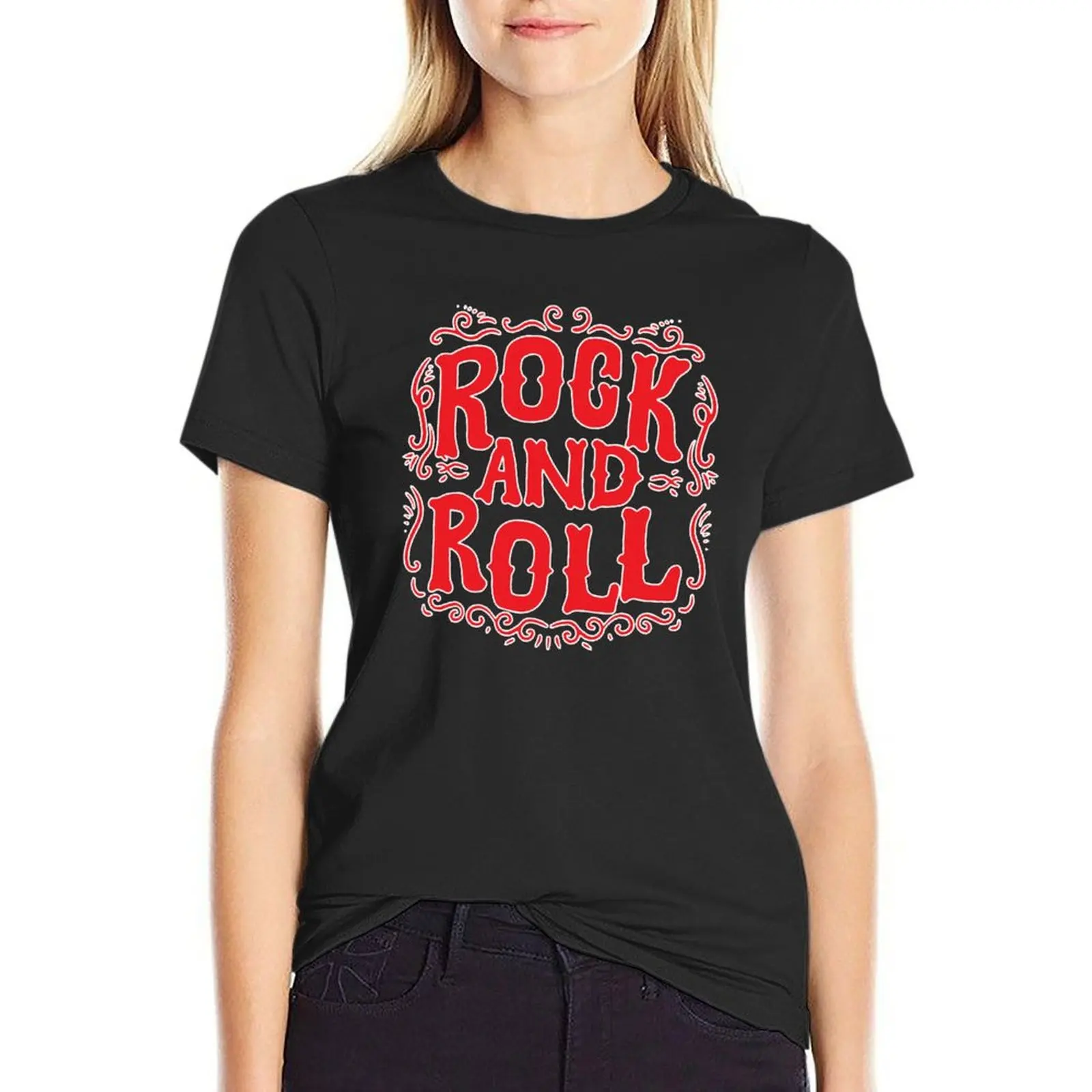 

Rock and Roll T-Shirt animal print shirt for girls aesthetic clothes t-shirts for Women pack