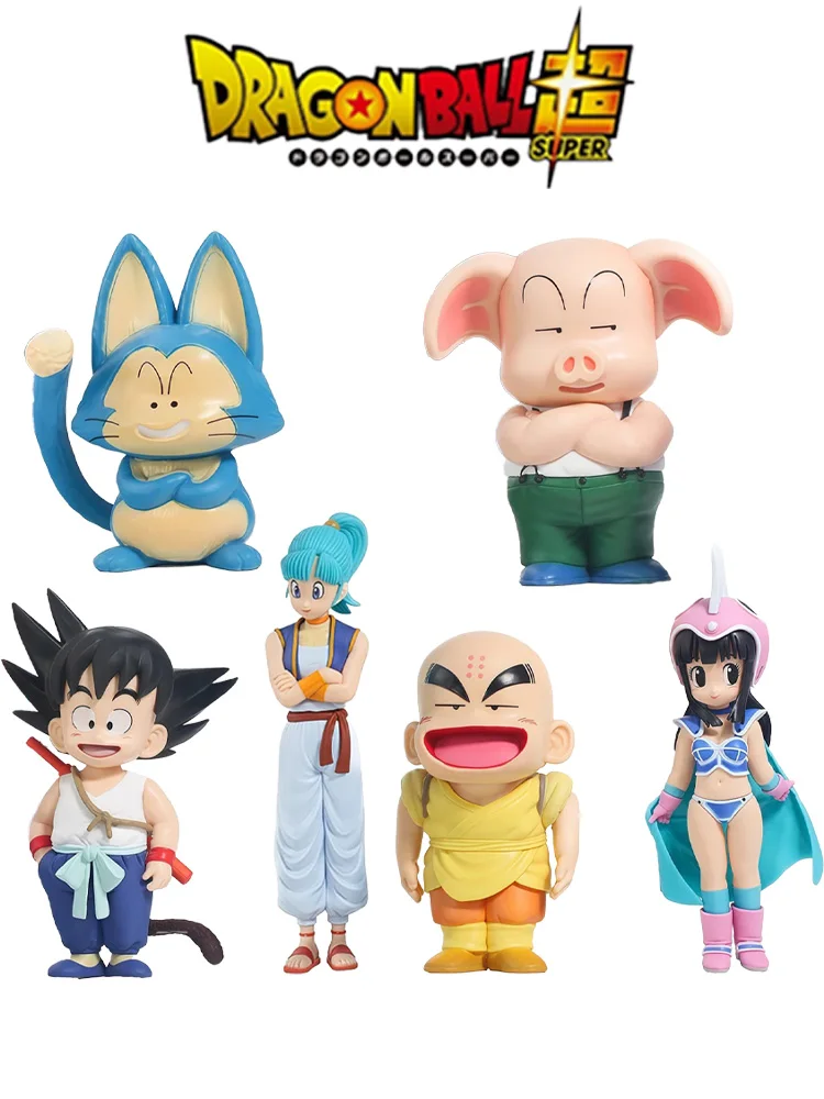 10-20cm Anime Dragon Ball Z Figur Goku Übungsfigur GK Figuren Krillin Chichi Bulma Anime Sammlermodell Spielzeug Geschenk