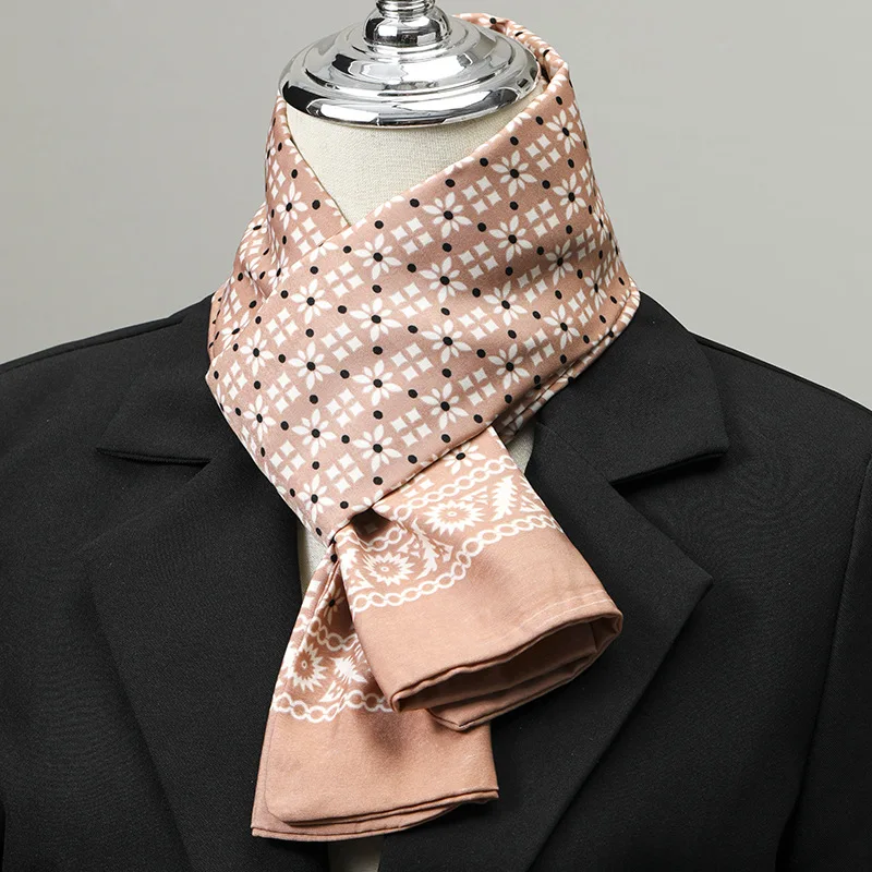Męski szalik imitujący jedwab, mały kwadratowy szalik do garnituru, kołnierzyk koszuli, szalik biznesowy, cienki szalik.