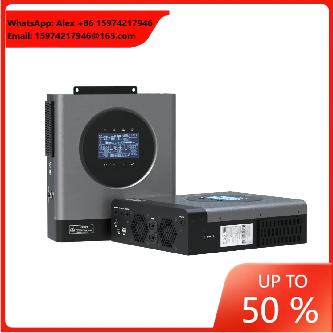 Potential New Energy 6.5kW 48V Hybrid Solar Inverter | 500V MPPT | 9000W PV Input | Pure Sine Wave Single Output 12kVA Surge 94%