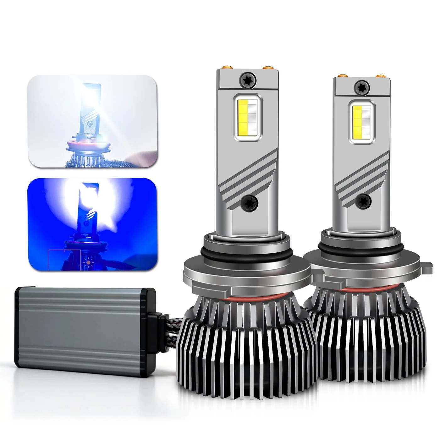 

9005 9006 9012 5202 Car LED Headlight Bulbs 12V 60W 6500K White 10000K Blue Fog Light H1 H3 H7 H8 H9 H11